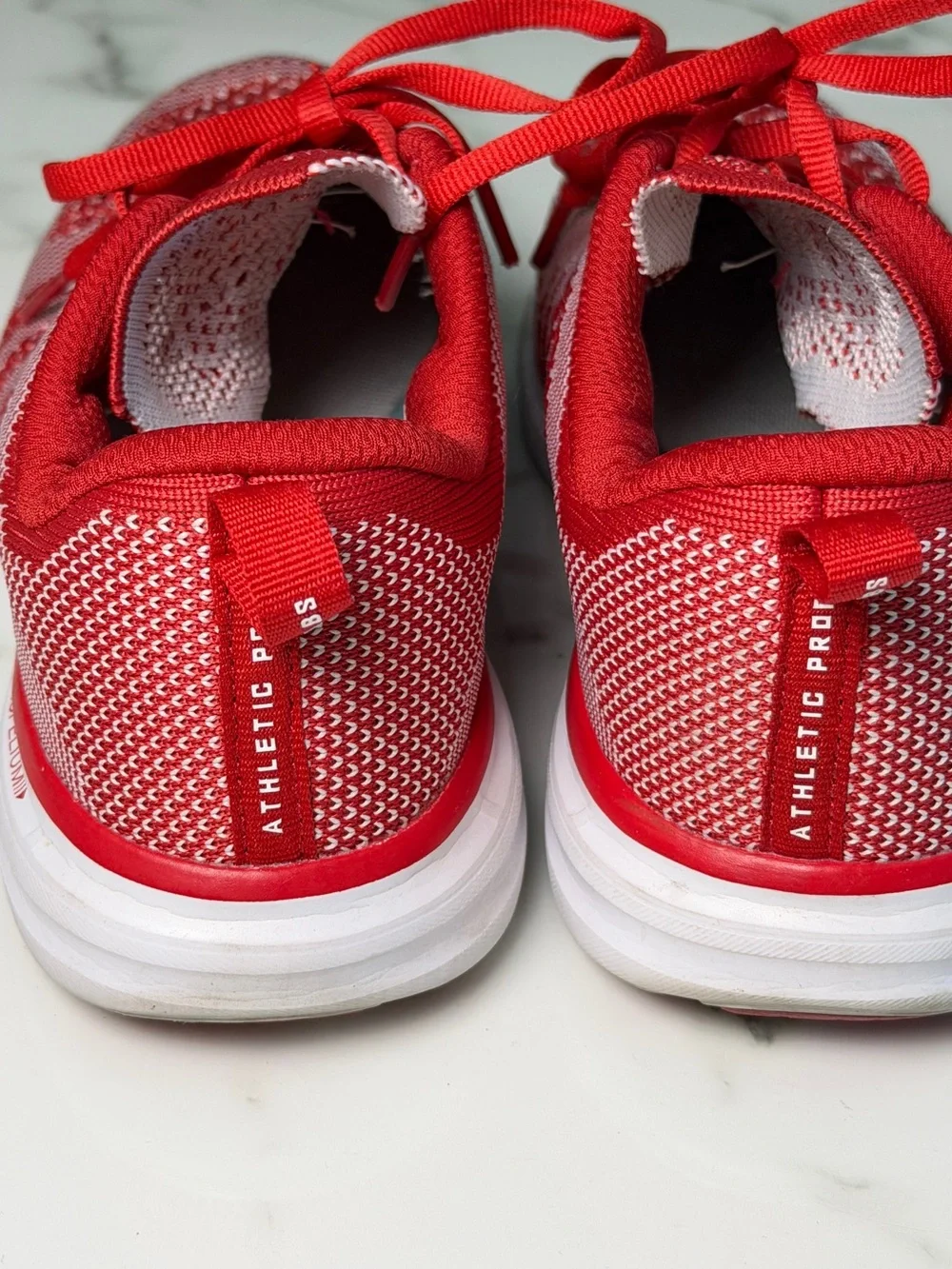 APL TechLoom Pro Red Knit Athletic Sneakers Women’s Size 7